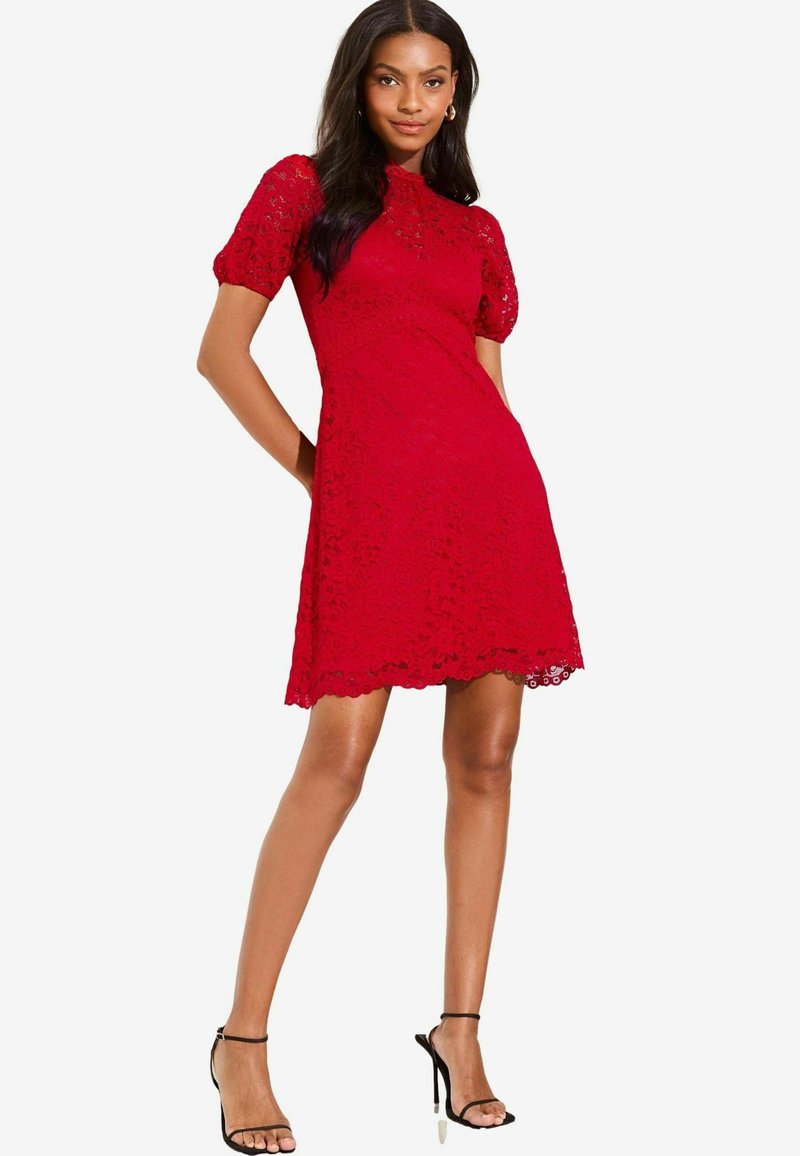 Lipsy SHORT SLEEVE UNDERBUST SKATER REGULAR FIT - Denné šaty - red