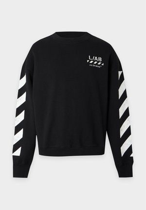 L/AB c/o Off-White, DIAG CREW NECK - Суитшърт - black