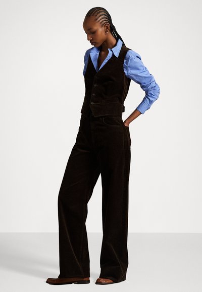 Polo Ralph Lauren COTTON CORDUROY WIDE-LEG PANT - Püksid - dark beech