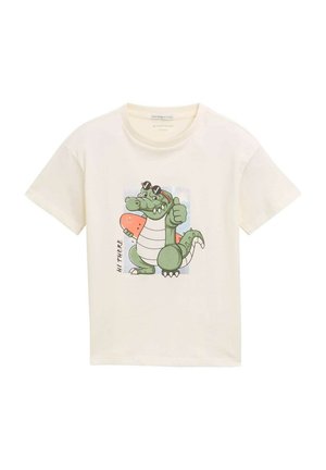 T-shirt con stampa - wool white