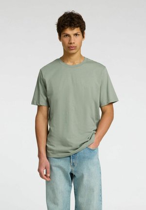 SLHASPEN SLUB  - T-shirts basic - iceberg green