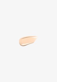 Échantillon de crème ou de fond de teint beige clair avec une texture lisse et légèrement brillante sur un fond blanc uni.