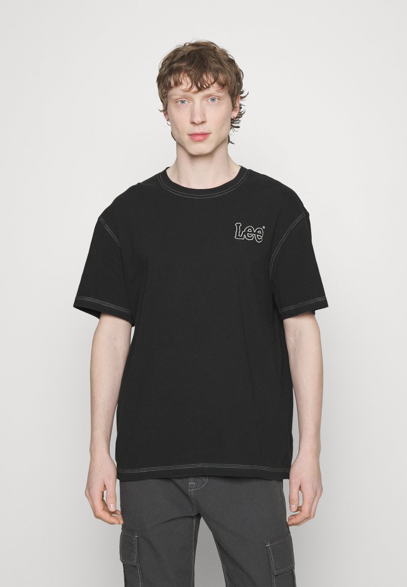 Lee LOOSE SEASONAL TEE Tshirt print washed black/zwart Zalando.be