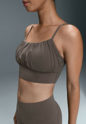OYSHO, RUCHED LIGHT TOUCH TANK TOP - Formujúca podprsenka - brown-khaki