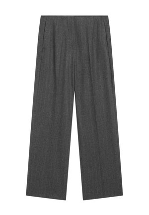 Massimo Dutti STRIPED - Tygbyxor - dark grey