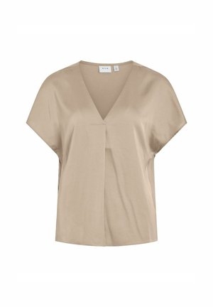 VILA, VIELLETTE V NECK - Pluus - cement