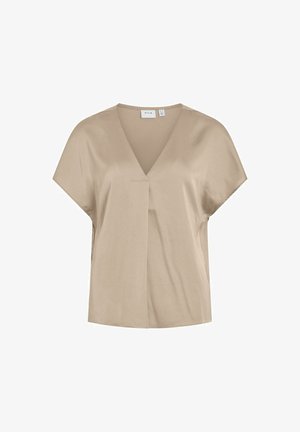 VILA, VIELLETTE V NECK - Pluus - cement