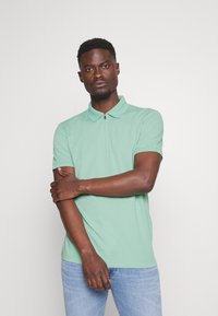 Selected Homme SLHFAVE ZIP - Polo - granite green