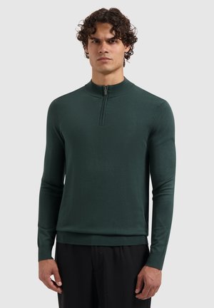 REGULAR FIT MOCKNECK - Strickpullover - dark green
