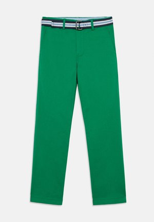 BELTED SLIM FIT STRETCH TWILL PANT - Chino hlače - cruise green