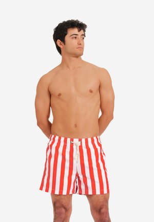 Shorts da mare - rosso e bianco