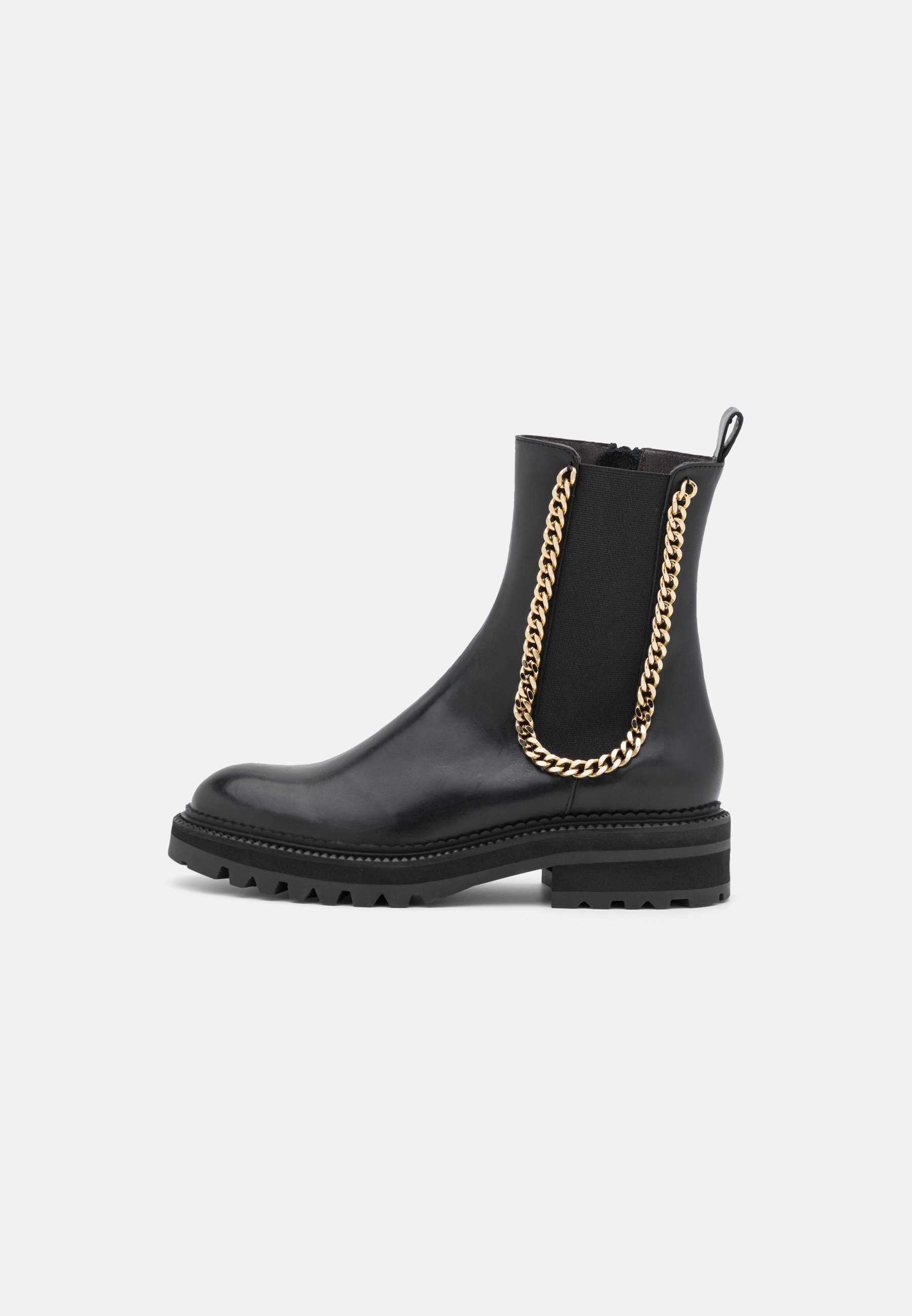 black and gold ankle boots uk
