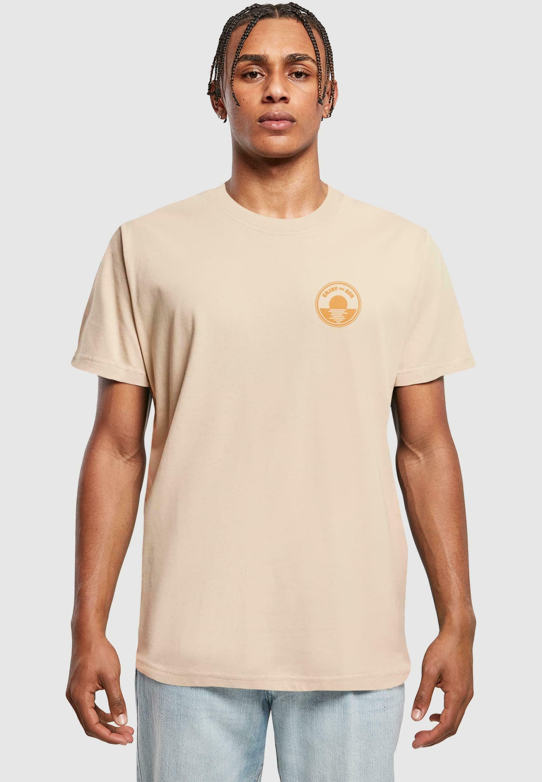 トップス mainstory 8y Long Tee / Bleached Sand Mister Tee BEACH PARADISE - Print T-shirt - sand - Zalando.ie