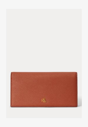 Lauren Ralph Lauren, CROSSHATCH LEATHER SLIM WALLET - Peňaženka - red terracotta