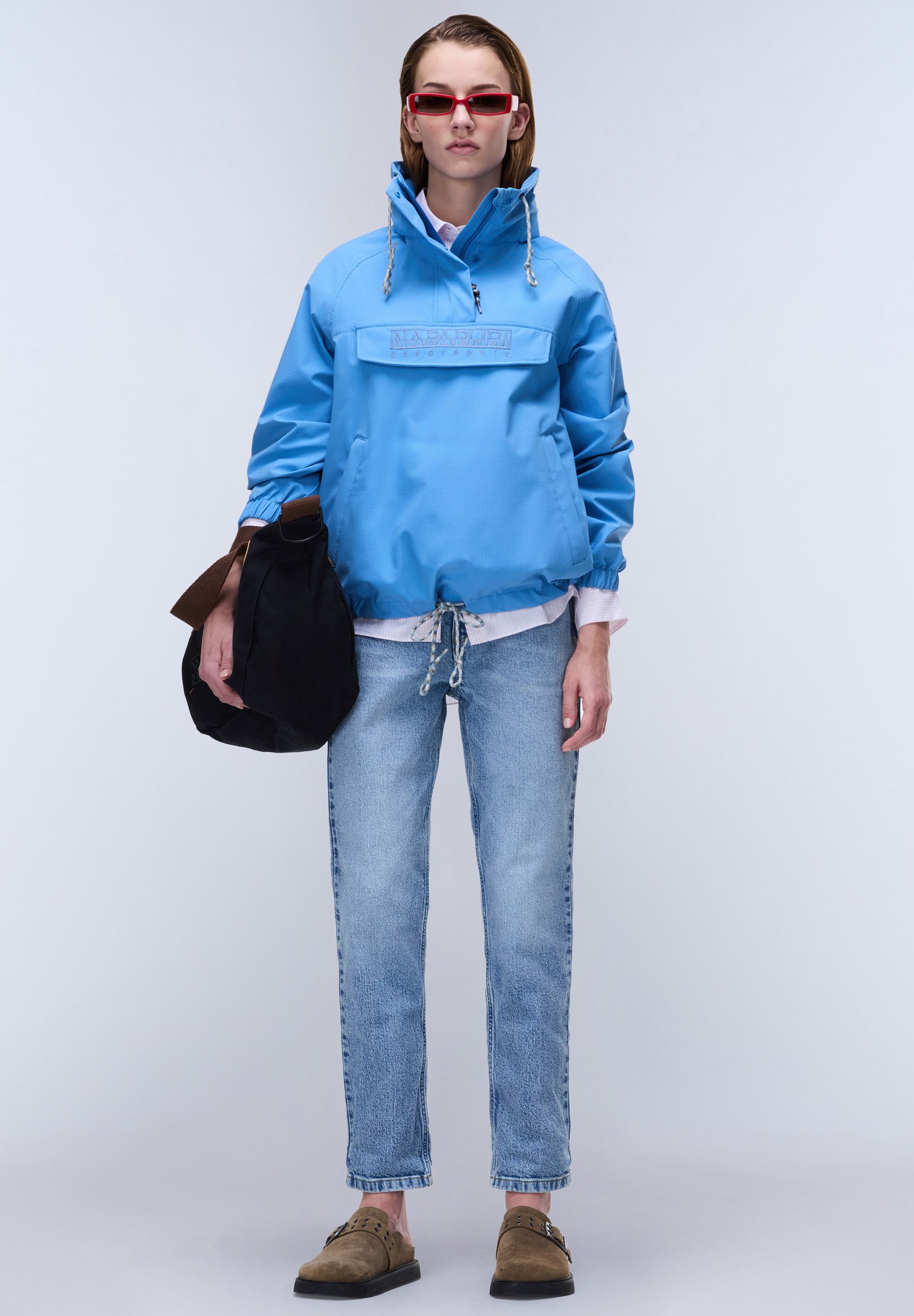 Napapijri RAINFOREST DUNE V trovka Bright Blue sv tle Modr Napapijri RAINFOREST DUNE V trovka Bright Blue sv tle Modr