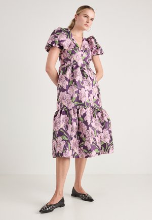 FLORAISON JACQUARD MIDI DRESS - Robe de soirée - purple