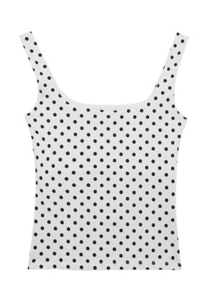Stradivarius, TANK TOP WITH A SQUARE-CUT NECKLINE 08044655 - Débardeur - mottled blue