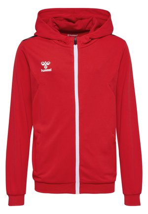 HMLAUTHENTIC PL ZIP HOODIE  - Træningsjakke - true red