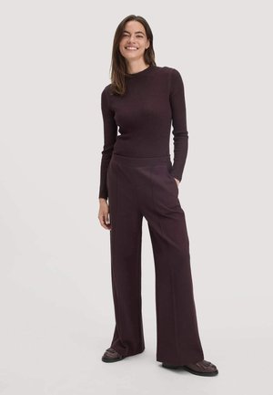 RELAXED WIDE   - Pantaloni - schwarzbeere