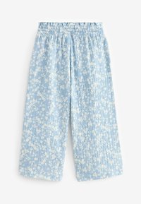 Next CRINKLE TEXTURE WIDE - REGULAR FIT - Kalhoty - blue  white floral print
