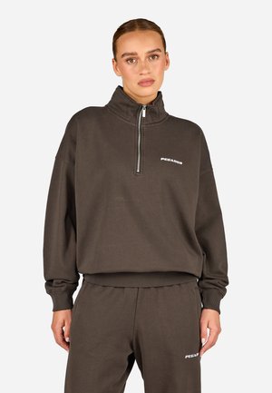 NAYA - Sweatshirt - washed walnut brown white