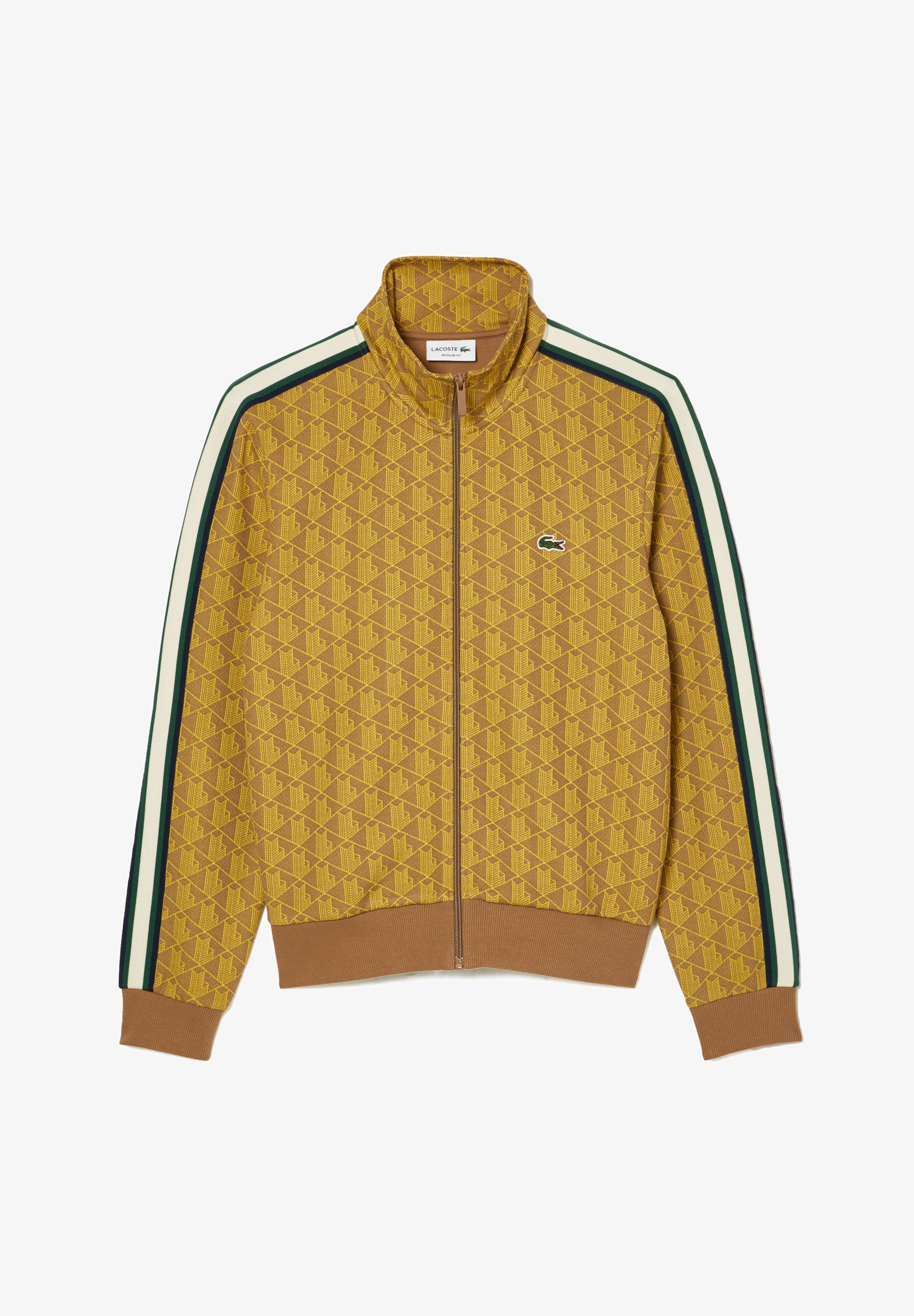 Lacoste Sweat zippé marron jaune/marron ZALANDO