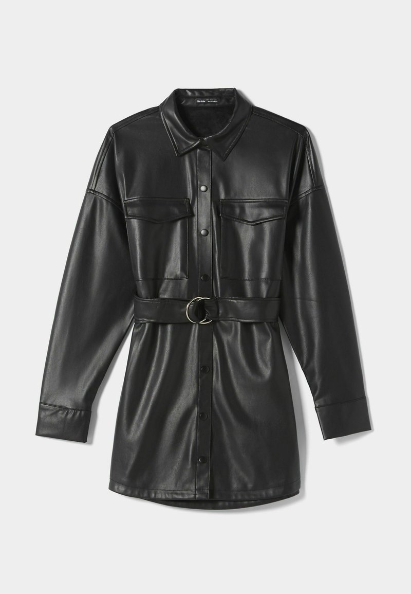 Bershka Blousejurk zwart Bershka Blousejurk zwart