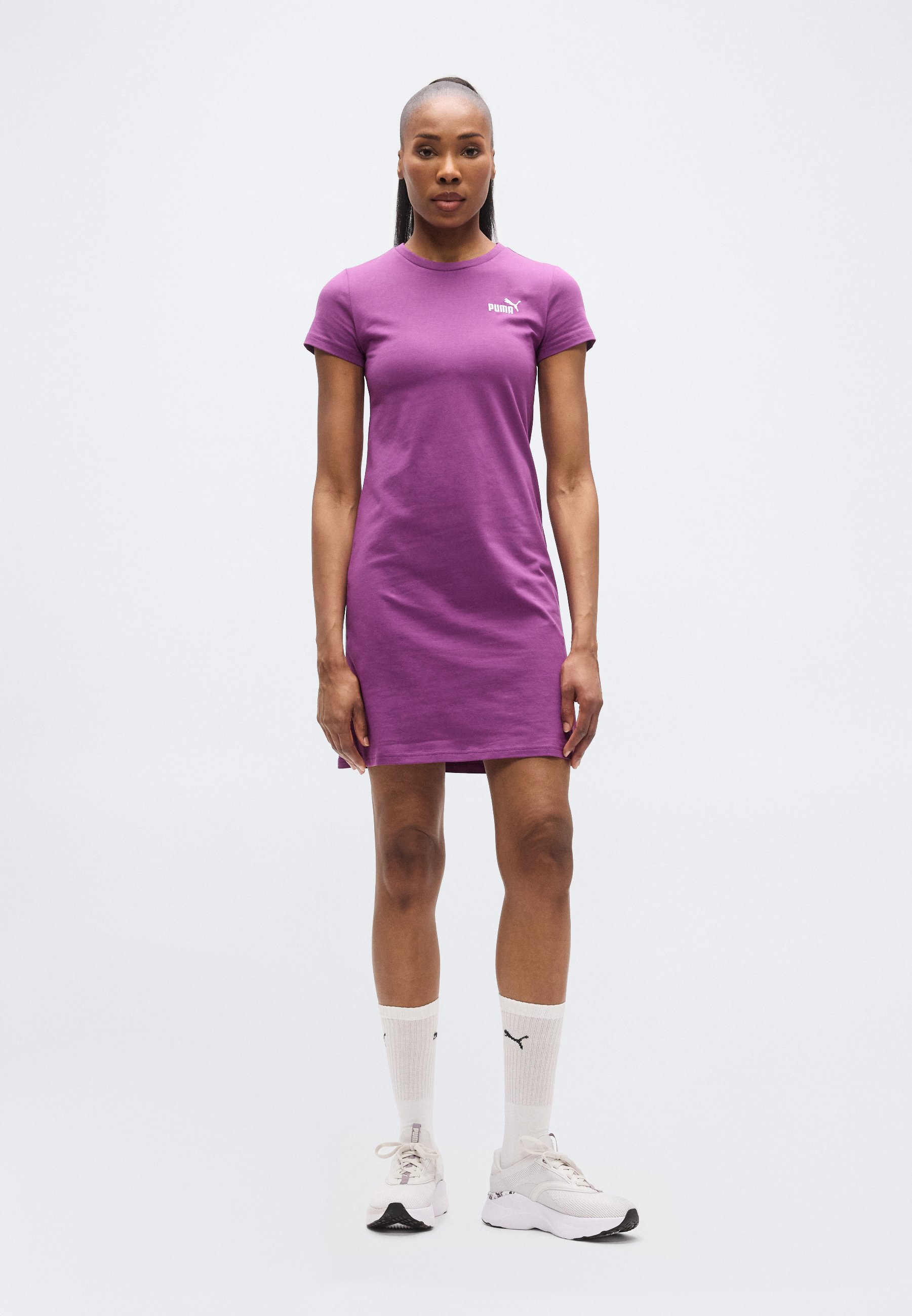 Puma ESS SMALL NO. 1 LOGO SLIM - Jersey dress - plum wine/purple