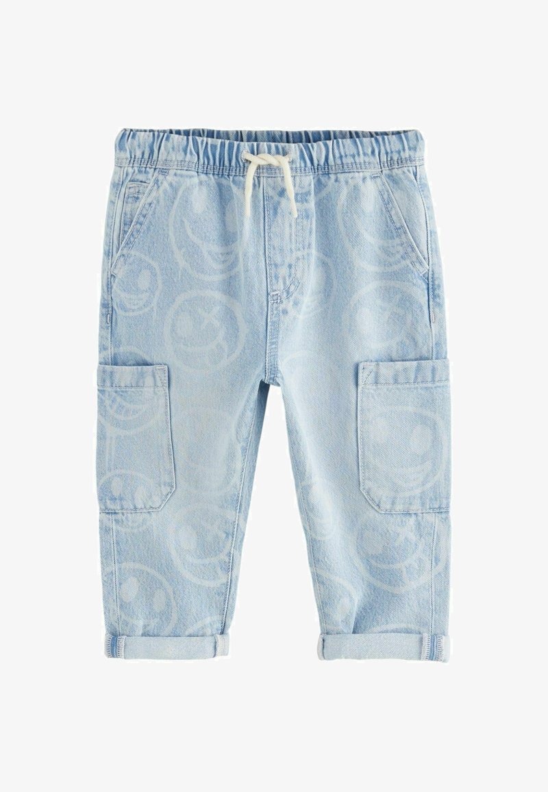 Next REGULAR FIT LASER PRINT - Jean droit - light blue happy face