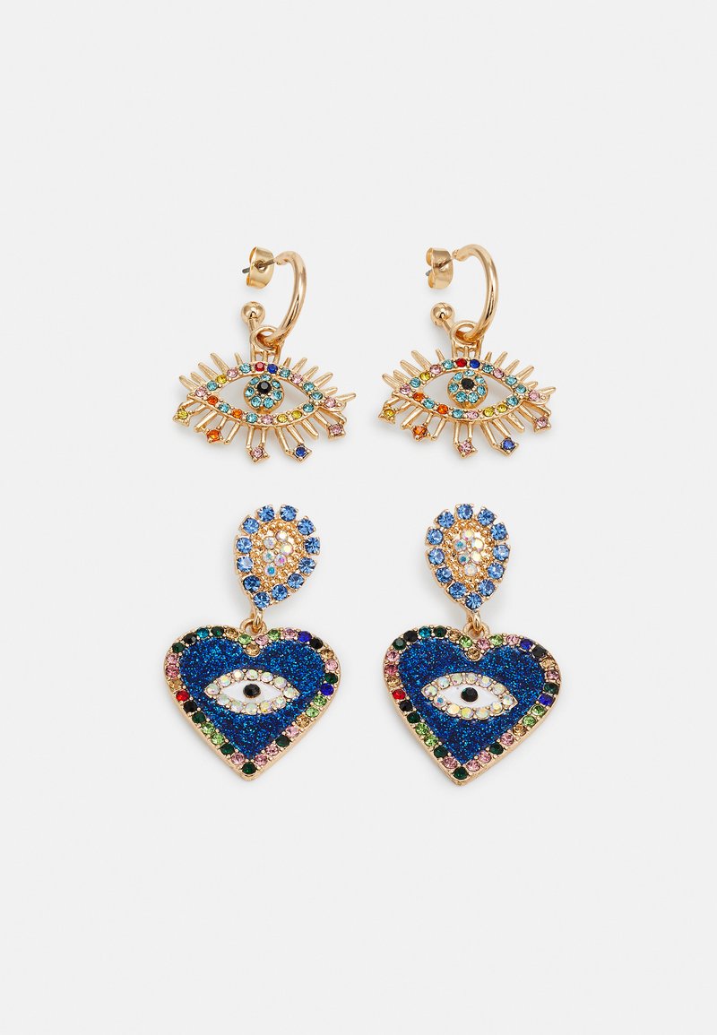 Pieces - PCNILLIA EARRINGS 2 PACK - Auskarai - gold-coloured, Padidinti