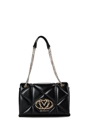 Love Moschino, EMBOSSED Q CROCO - Чанта за носене през рамо - black