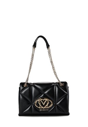 Love Moschino, EMBOSSED Q CROCO - Чанта за носене през рамо - black
