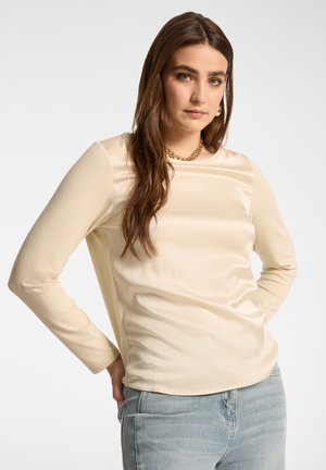 Elena Mirò, T-SHIRT BIMATERICA - Blusa - beige