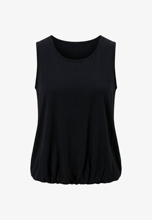 Ulla Popken, ELASTIC HEM TANK - Top - black