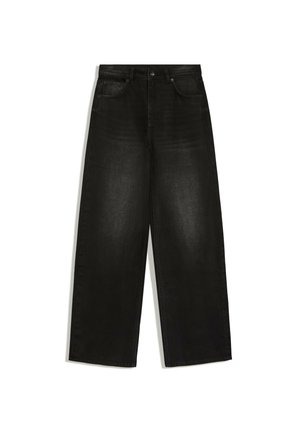 Bershka, STRAIGHT WIDE HIGH WAIST- JEANS - Wide Leg - black