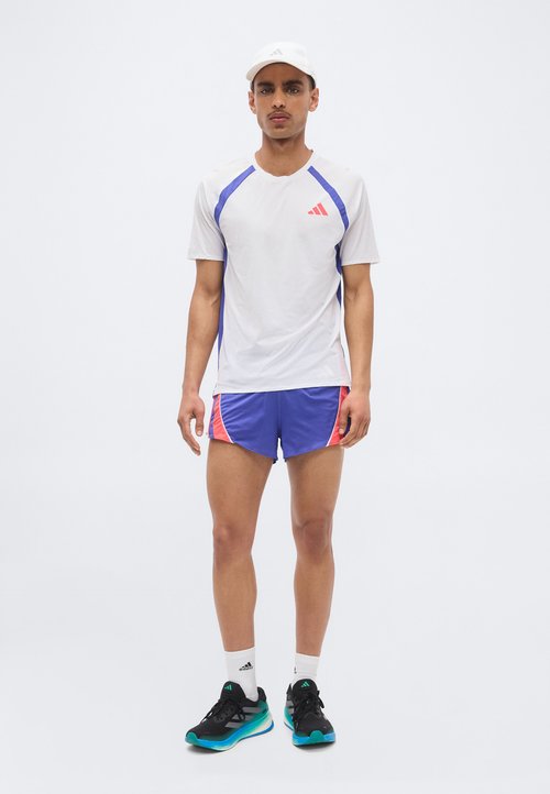 Adidas Running T Shirts Men's White/Double Indigo Crew Neck — foto 2