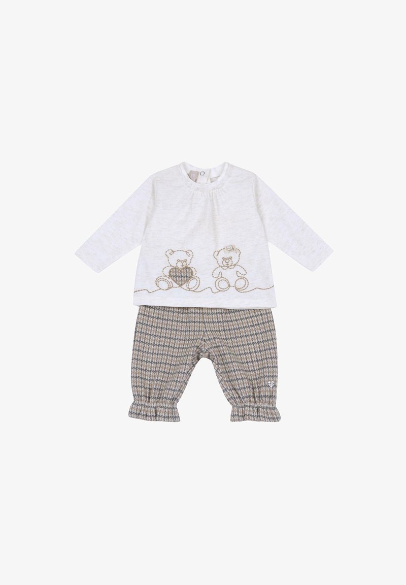 Chicco OUTFIT SET - Stoffhose - white