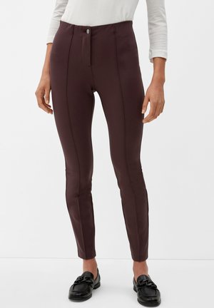 s.Oliver BLACK LABEL 7/8 MIT BIESEN - Legging (type pantalon) - aubergine