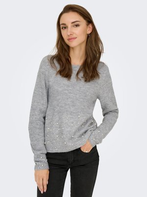 JDY JDYPEARL - Svetrík - light grey melange