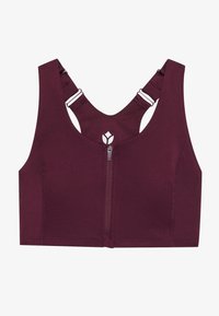 MEDIUM SUPPORT BRA WITH ZIP UP FRONT & ADJUSTABLE STRAPS
 - Sports-BH'er med medium støtte - bordeaux