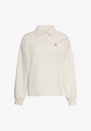 Calvin Klein Jeans, LS RLXD WOVEN LABEL TERRY POLO - Πόλο - tofu