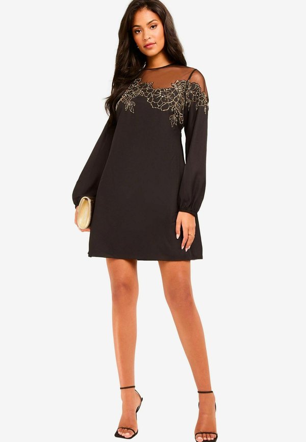 REGULAR FIT-LONG SLEEVE HAND EMBELLISHED ARTWORK MINI - Freizeitkleid