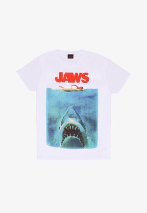 Henry Tiger JAWS POSTER - Triko s potiskem - white