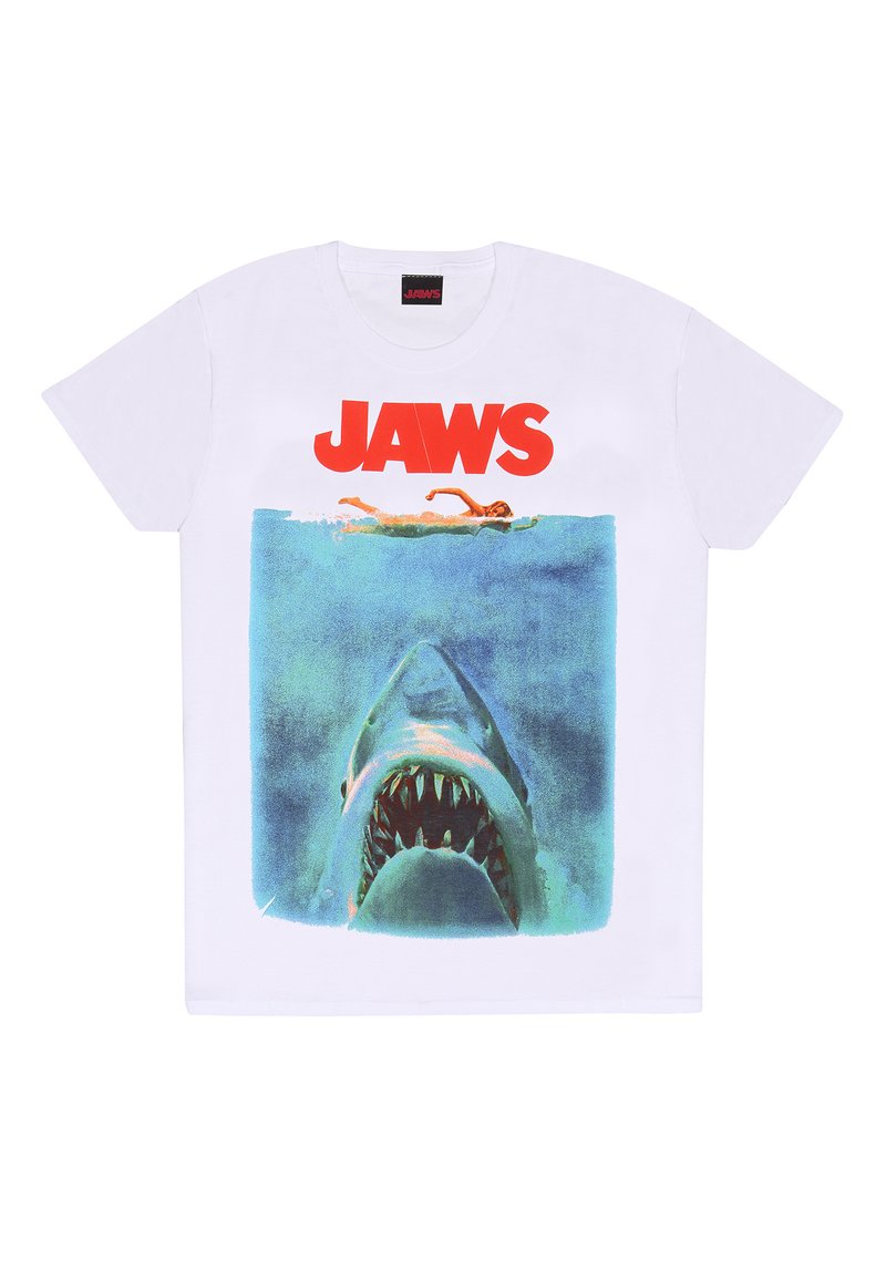 Henry Tiger JAWS POSTER - Triko s potiskem - white