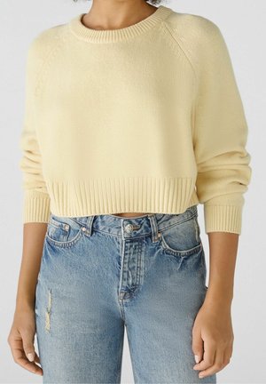 Oui Striktrøje - yellow