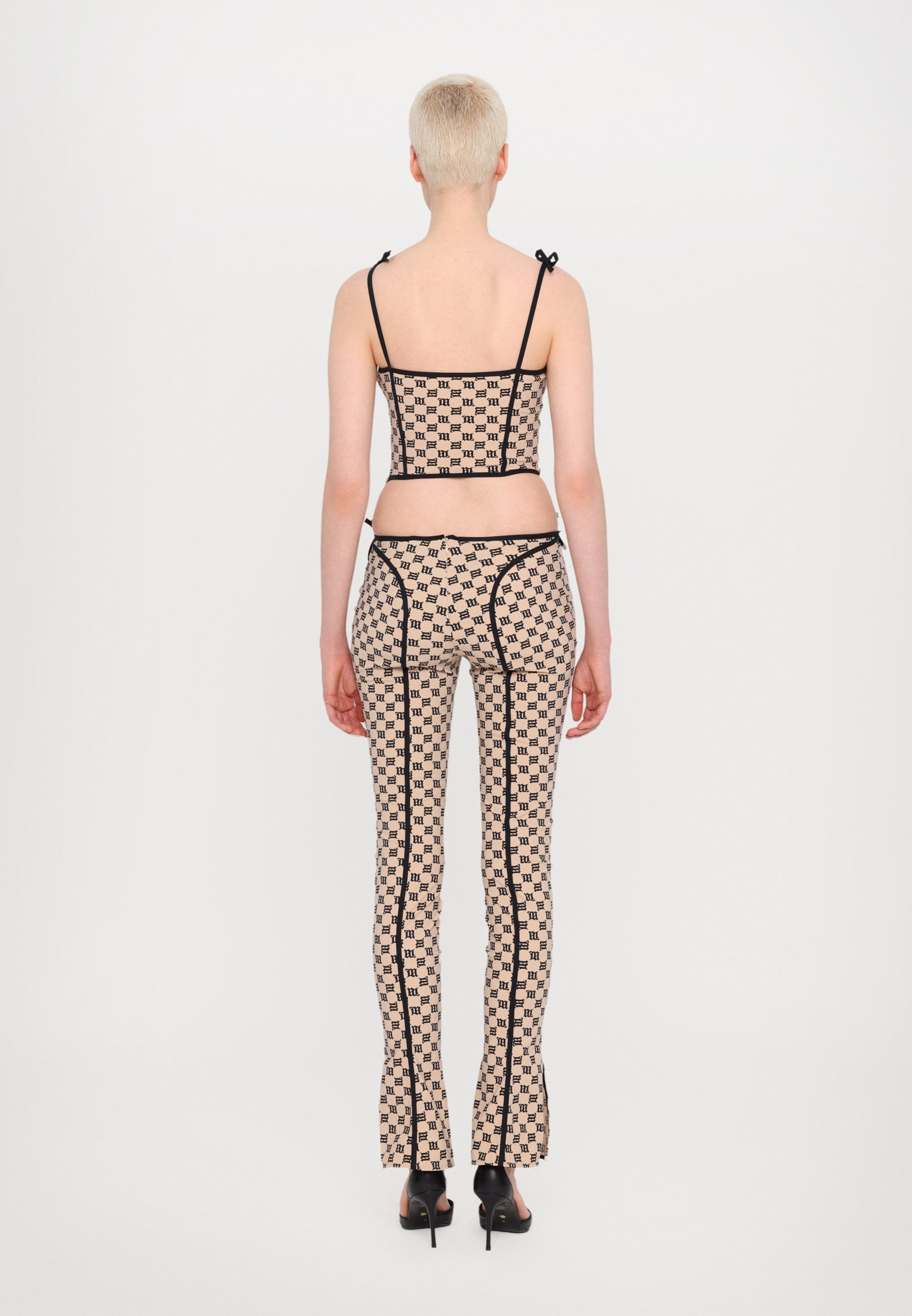 売れ筋商品|||ミスビヘイブ Tシャツ レディース トップス MONOGRAM COQUETTE CORSET - Top - beige/black Monogram Coquette Corset Top