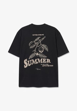 Pegador, CABERRY TEE - Nyomott mintás póló - washed black