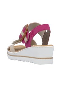 Rieker COMPENSÉE À - Sandales à plateforme - combinaison beige