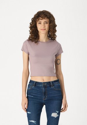 SEAMLESS CREW NECK  - Paprasti marškinėliai - quail
