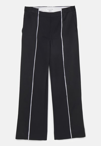 Victoria Beckham STRAIGHT LEG DECONSTRUCTED TROUSER - Püksid - black